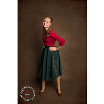 Lapszoknya - sötétzöld színben 