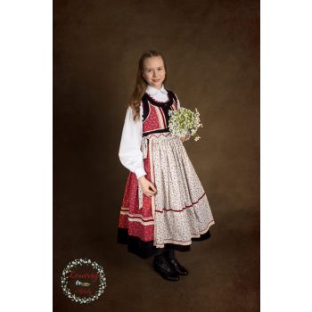   Felnőtt mezőségi ruha köténnyel bordó  - blúz opcionálisan